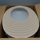 IRIS USA Cat Litter Box, Large Top Entry with Litter Catching Lid and Scoop, Dog Proof, Cat Box Enclosure, Beige/White