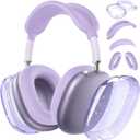 for AirPods Max case Cover,Anti-Scratch Ear Pad Case Cover/Ear Cups Cover/Headband Cover for AirPods Max. Clear Soft TPU and Silicone,Skin Scratch Proof. (Light purple)