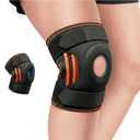 Knee Brace with Side Stabilizers & Patella Gel Pads for Men and Women, Maximum Compression Knee Support for Running, Workout, Sports, Breathable Non-Slip Knee Sleeve for Knee, Knee Support (Large)