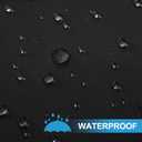 Outdoor Curtains for Patio - 4 Panels Waterproof Grommet Top Curtains, Gray Woven Textured Outside Curtain for Gazebo, Porch, Pergola, Cabana, Deck, Sunroom, 52W x 84L inch, Black