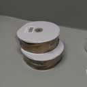 SET OF 2, 1-1/2" Wide x 100 Yards Solid Color Dark Gold Satin Ribbon, Fabric Satin Ribbon for Gift Wrapping, Wreath, Wedding Party Decoration and Other Sewing Projects (Champagne Gold)