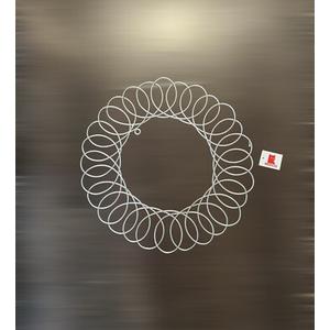 2 Pcs Christmas Photo Holder Display 17" Metal Wreath Xmas Card Holder Display Wall Hanging Decoration with Bow Wire Loop for Greeting Card Picture Insert Holiday Wall Decor(Silver)