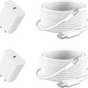 Fast iPhone 17/16/15/iPad Charger Fast Charging for Apple iPad 10th Generation 10.9", 2025 2024 iPad A16/Pro 13/11 M4 M5, iPad 12.9 6th/5th, iPad Air 13/11 M2,20W USBC Block Long 10ft Cable,2-Set