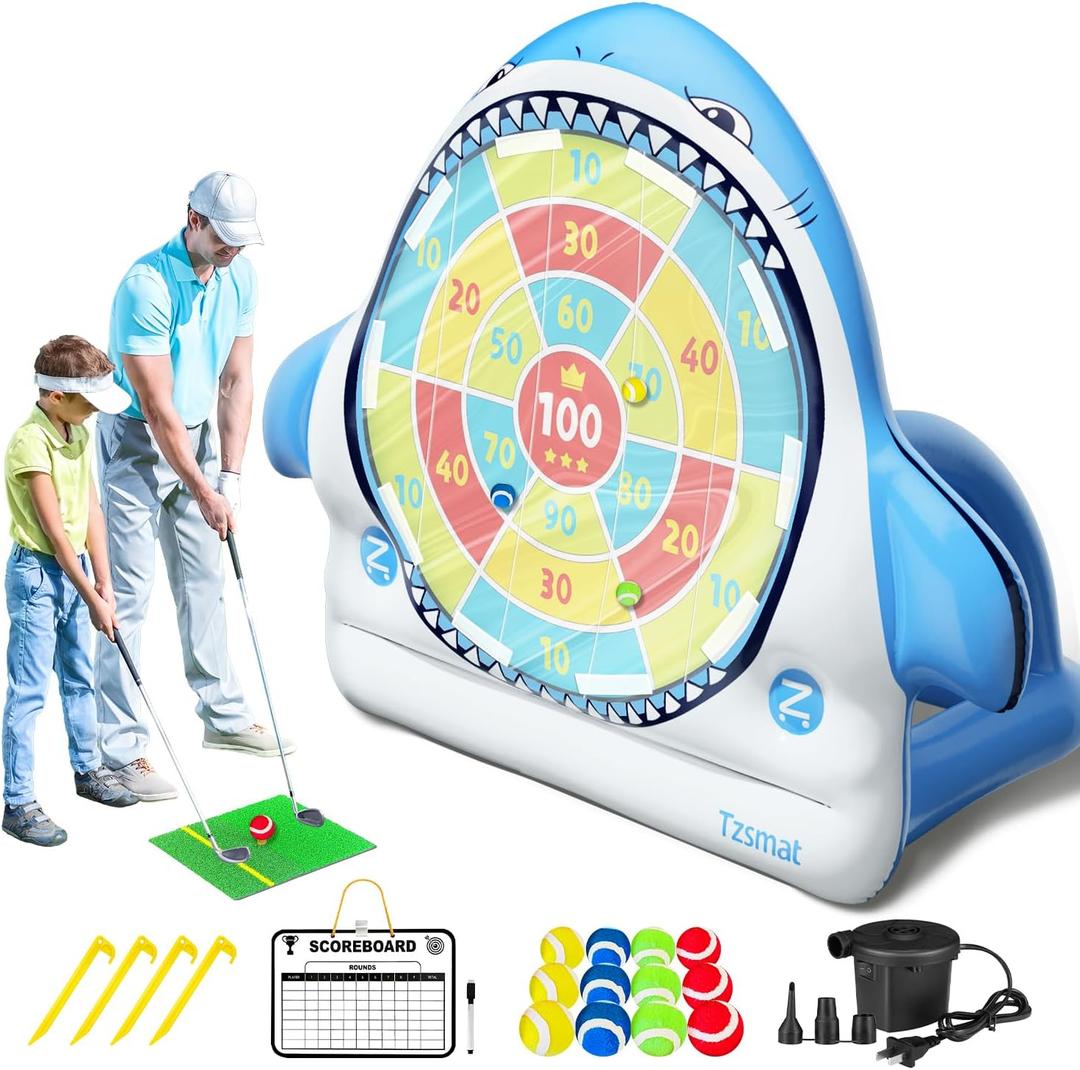 Inflatable Golf Game Set, Outdoor & Beach Golf, Party Darts and Indoor Darts for Backyard, Camping & Outdoor Parties  Ultimate Sports & Recreation Gear for Family (Blue)