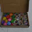 SEVENKA Cat Toys 30 Pcs Color Flash Balls and 36 Spring Toys, 1.1in Small Soft Cat Ball Tinsel Pom Poms, Kitten Toy, Plastic Spiral Springs for Swatting, Biting, Hunting, Active Healthy Play