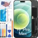 A-MIND for iPhone 15 Pro Max Screen Replacement Kit, 6.7 Inch Full HD LCD Display 3D Touch Digitizer Assembly with Repair Tool, Waterproof Seal, Screen Protector -Compatible A2849 A3105 A3106 A3108