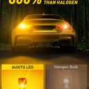 AUXITO CANBUS 3157 LED Bulbs Amber Yellow with Built-in Resistor 3156 3457A 4057 4157 Anti Hyper Flash Error Free Front Rear Turn Signal Lights and Blinker Maker DRL Parking Lights, Pack of 2