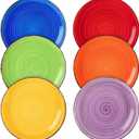 vancasso Bonita Muticolor Salad Plate Set of 6, 7.5 Inch Ceramic Dessert Plate, Dishwasher and Microwave Safe