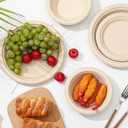 Havawish 150 Pcs Compostable Paper Plates and Bowls Set 7 Inch 10 Inch Disposable Plate 12oz Biodegradable Bowls for Party Dinner 50-person Bulk Party Supplies