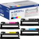 DR221CL DR-221CL Drum Unit Replacement for Brother DR-221CL DR221 DR 221 CL Drum Unit HL-3140CW HL-3150CDW, HL-3170CDW, HL-3180CDW, MFC-9130CW, MFC-9330CDW, MFC-9340CDW, DCP-9020CDN Printer, 4 Pack