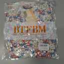 BTFBM Women Spring Dresses 2026 Short Sleeve V Neck Tiered Ruffle Boho Swing Dress A-Line Floral Mini Dresses (White, M)