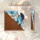 2 x Personalized Leather Bookmarks, Fun & Cute Book Accessories for Reading Lovers, Unbreakable Page Markers for Women Men Girls Boys Student Teacher Kids Retirement Birthday Gifts (Butterfly)