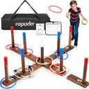 ropoda Ring Toss Game Extra Large 28" Yard Game for Kids and Adults with Stable Magnet Connection, Include 26 Easy-Throw Rings, Carry Bag, Scoreboard, Easy Set Up Outdoor Games for Adults and Family