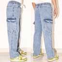 Men's Hiking Pants Cargo Jeans for Hiking, Fishing, Tactical, Jogger - Multi-Pocket Denim Work Pants (L)