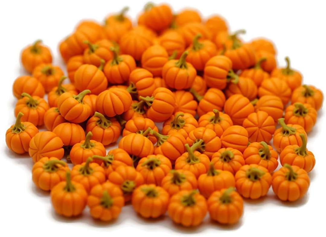 1shopforyou 20 Psc Fake Fruit Artificial Mini Pumpkins Halloween Home Deco Food Kitchen