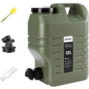 3.2 Gallon Camping Water Jug with Spout, GIGYES No Leakage Food Grade Camping Water Tank with Spigot for Picnic, BBQ Supplies