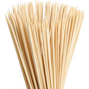 FLYPARTY Bamboo Marshmallow Roasting Sticks with 30 Inch 5mm Thick Extra Long Heavy Duty Wooden Skewers,Roaster Barbecue S'Mores Skewers Hot Dog Forks for Camping,Party,Kebab Sausage(60 Pcs)