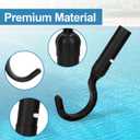 2 x Hook for All Robotic Pool Cleaner, Accessories Hook Swimming Pool Hooks for Poles Part for Robot Pool Vacuum Cleaner Including Cordless, Aboveground and Underwater, Attaches to Telescopic Poles