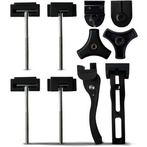Tiptop Universal Replacement Parts for Hard Folding Tonneau Cover - Rear Clamp, Front Clamp, T-Bolt