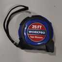 WORKPRO 25FT Tape Measure, 1/8 Fractions Easy Read Measuring Tape, Retractable Nylon Coating Measurement Tape Accuracy 1/32, Magnetic Hook, Belt Clip, Rubber Protective Casing (7.6 m, Blue)