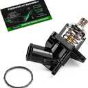Upgraded Silverado/Sierra Engine Coolant Thermostat Housing Assembly Compatible with 2014-2018 Silverado 1500 | 2014-2019 Sierra | 2015-2020 Yukon | 2015-2020 Suburban/Tahoe & More, Replaces 15-11125