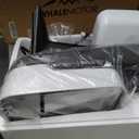 Switchback Signal Tow Mirrors Compatible with Dodge Ram 1500(2009-2018) 2500 3500(2010-2018), Power Heated Flip Up Extended Trailer Towing Side Mirrors w/Puddle Light, Smoked Lens White Housing