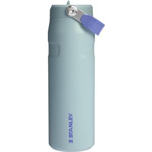 Stanley IceFlow Flip Straw 2.0 Water Bottle 24 oz | Built-In Straw for Travel and Sports | Lightweight and Leak Resistant | Insulated Stainless Steel | BPA-Free | Blue Cactus