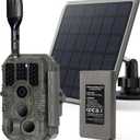 GardePro X60 Pro Max Cellular Trail Camera with SP300 Solar Panel, Live View, 8000mAh Battery, Shared Data Plan, On-Demand HD Photo & Video, Compatible with Verizon/AT&T/T-Mobile