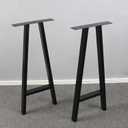 MBQQ Rustic Decor A Shape Table Legs, 35" Height, 15" Wide, Heavy Duty Metal, Dining & Desk, Industrial Modern, DIY Iron Bench Legs