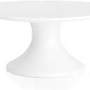 Kanwone 8-Inch Porcelain Small Cake Stand, Cake Plate, Dessert Stand, Cake Stand for Party, Baby Shower, Home Decorating Stand, White