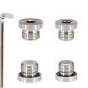 5 PCS Stainless Steel Engine Front Differential Rear Transmission Oil Drain Fill Plug Kit, fits Polaris General Rzr Ranger Scrambler Sportsman Replace 7052306 2203738 2203739 3234756 3234755