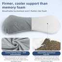 Buckwheat Lumbar Support Pillow for Bed Sitting and Couch Support, Firm Ergonomic Back Pillow for Lower Back Pain Relief, Small Natural Back Support Pillow Recliner Pillow