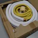 TAUROX 10FT Mini Split Line Set 1/4" & 3/8" O.D Copper Pipes Tubing and 3/8" White Thickened PE Insulation Coil, for Mini Split Air Conditioning or Heating Pump Equipment and HVAC with Flared Nuts.