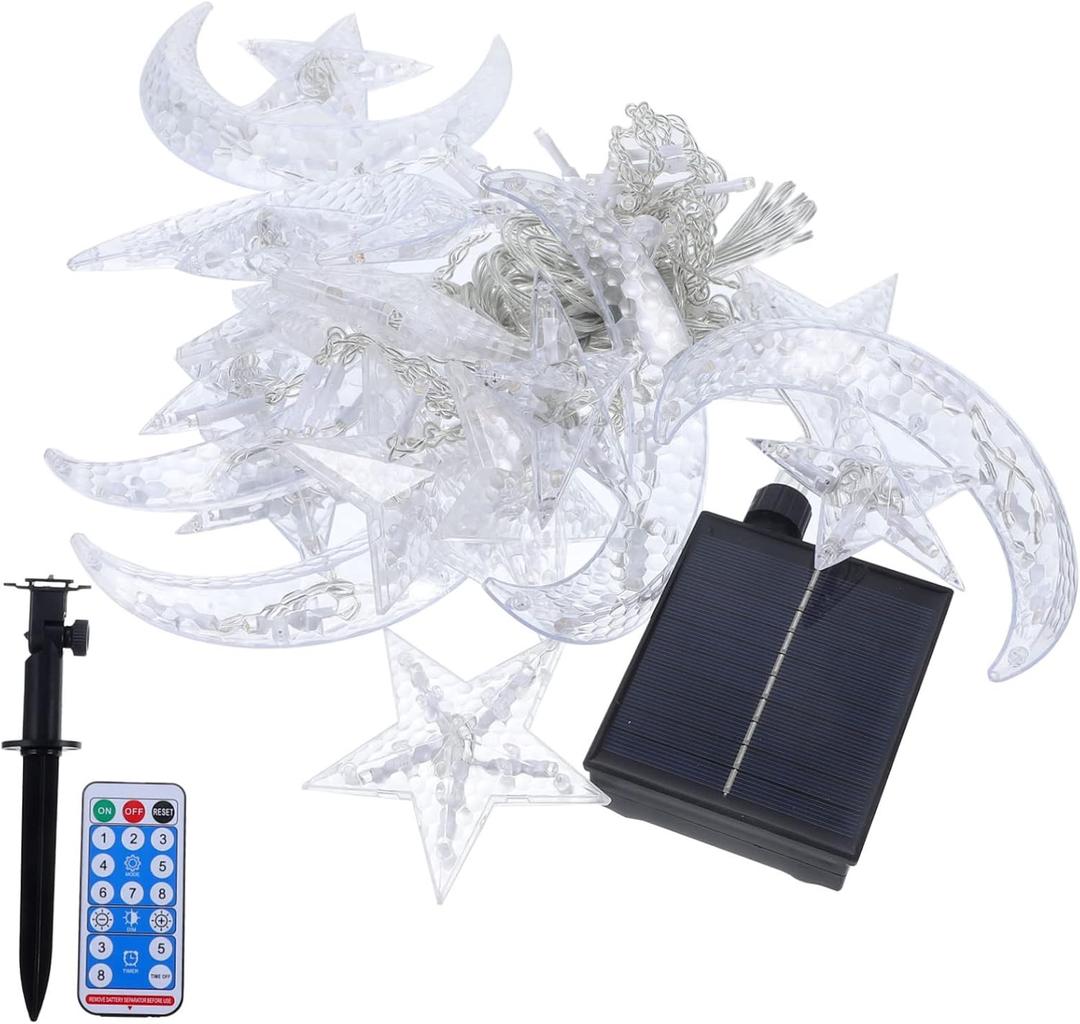 Homoyoyo Solar Fairy Lights Outdoor Led Window Lights Remote Control for Bedroom Energy-efficient Decor