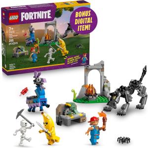 LEGO Fortnite Peely & Sparkplugs Camp Kids Toy - Pretend Play and Video Game Building Set for Girls & Boys, Ages 7+ - Fortnite Toy Figures Peely, Sparkplug, & More - Gift Idea for Birthdays - 77075