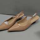 JENN ARDOR Slingback Heels for Women Low Heels Dress Shoes Kitten Pumps Dressy Heeled Sandals Wide Width Fashion Casual Shoes Size 10