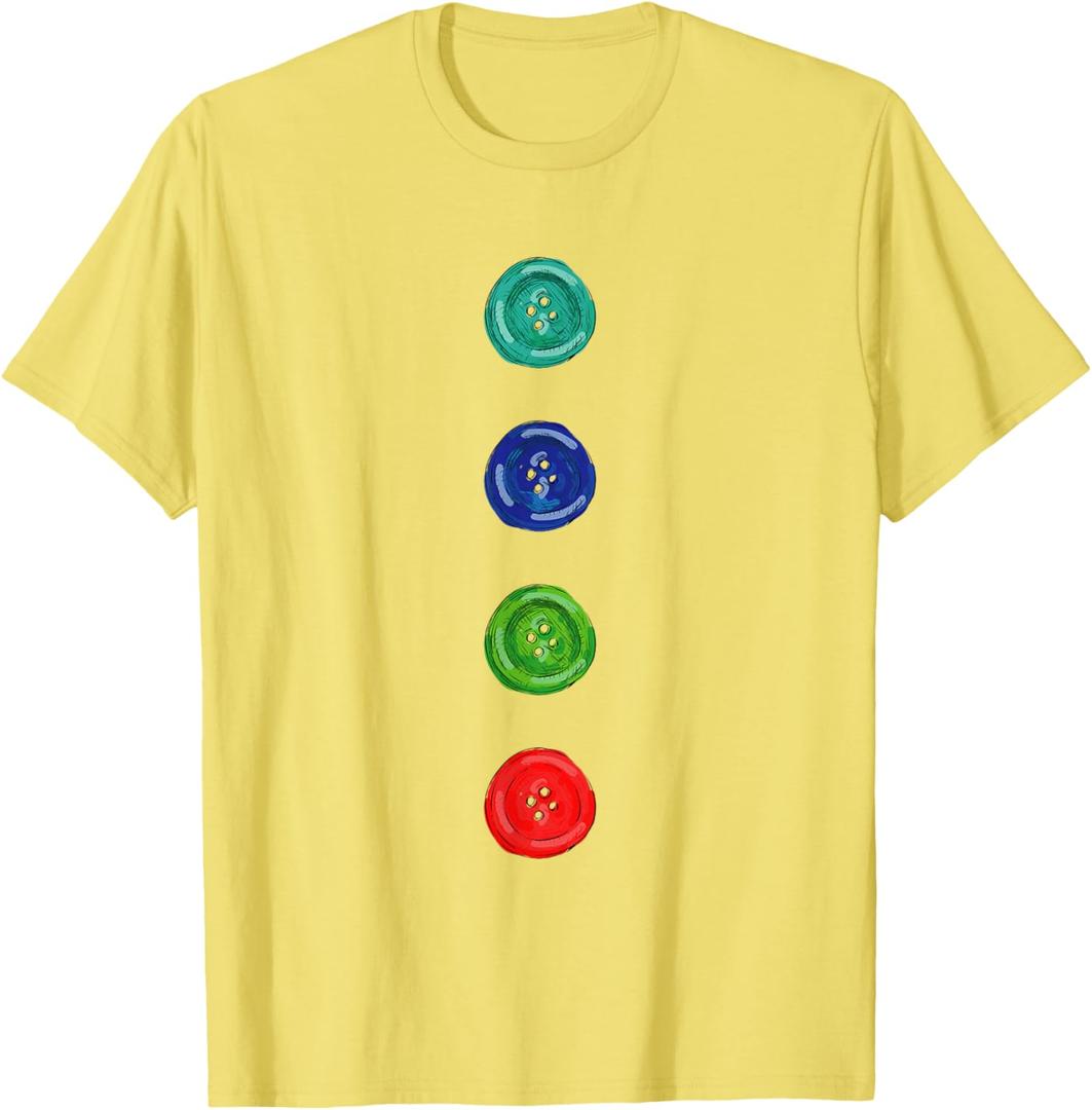 Four Groovy Buttons Blue Cat Funny Halloween Costume Kid T-Shirt M