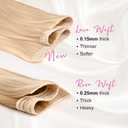 Clip in Hair Extensions, REECHO 5PCS Brown Hair Extensions 24" Thick Long Loose Waves hair extensions HE002 Invisible Lace Weft Natural Soft Hairpieces for Women Light Brown with Blonde Highlights
