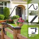 BOLITE Heavy Duty Deck Hook, 16 Inch Bird Feeder Hanger for Hummingbird Feeders, Planters, Lanterns, Wind Chimes, 360 Rotatable Arm, Black, Birthday Gifts for Women Men, Gifts for Mom Dad