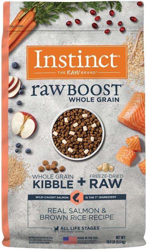 Instinct Raw Boost Whole Grain Salmon & Brown Rice Dry Dog Food, 19 lb. Bag