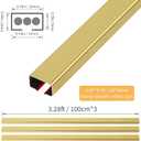 Stainless Steel Management Raceway of Cables, 3-Pack 39.37in Metal Cable Condenser, Self-Adhesive Wire Cord Hider, No Screws No Drill On Wall Cable Cover Channels for Floor Home Office Kitchen