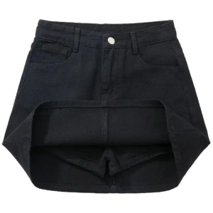 Women's Short Denim Skirt Women's Lined Denim Skirt, Size: M