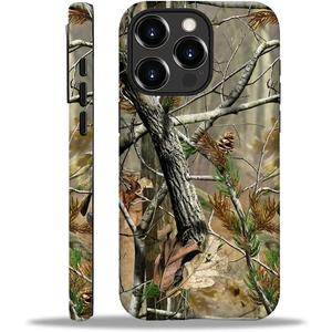 Case for iPhone 16 Pro Max, Hybrid 2-Layer Case, Shockproof Military-Grade Protection Durable Anti-Scratch Phone Case for Woman Man Boy Girl, Real Jungle Camo