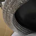 40'' Crystal Chandelier Light Fixture Large Chandelier for Living Room Crystal Flat Mounted Ceiling Lights Dining Room Bedroom Dimmable 2700-6000K (Black Chandeliers)