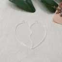 RUIXUAN 20PCS DIY Clear Blank Acrylic Half Heart Pendant Necklace Keychain Love,Laser Cut Acrylic Clear Heart Blanks (2.5'')