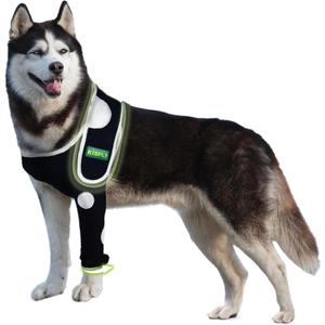 Dog Elbow Brace Protector Prevents Elbow Hygroma, Dysplasia, Arthritis, Elbow Calluses, Pressure Sores and Shoulder Dislocation, With Reflective Material Makes Night Activities Safer- Left Leg L