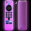 Silicone Remote Cover Compatible with Alexa Voice Remote for Fire TV Stick 4K / Fire TV Stick HD, Glow in The Dark, Purple