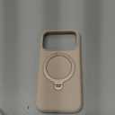 TORRAS Q3 Silicone 360 Spin for iPhone 17 Pro Case with Stand, Fit for MagSafe, Magnetic Ring Kickstand with Camera Control, Liquid Silicone Rubber Soft Phone Case for iPhone 17 Pro 6.3'', Dune Beige