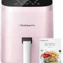 Air Fryer, Beelicious 8-in-1 Smart Compact 4QT Air Fryers, Shake Reminder,450F Digital Airfryer with Flavor-Lock Tech, Tempered Glass Display, Dishwasher-Safe & Nonstick, Fit for 1-3 People, Pink