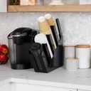 Mind Reader Cup and Lid Dispenser, Countertop Org, Coffee Bar, Beverage Cup, Kitchen, Breakroom, Black